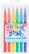 🌈 набор ярких маркеров ooly brilliant brush из 12 штук - каллиграфия, буквенное оформление и раскрашивание, мягкие тонкие кисточки логотип