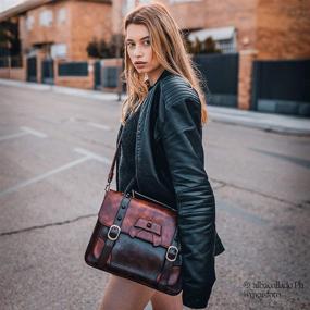 img 2 attached to 👜 Stylish & Practical: ECOSUSI Vintage Crossbody Messenger Bag - Perfect Women's Satchel Purse Handbag Briefcase