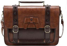 img 4 attached to 👜 Stylish & Practical: ECOSUSI Vintage Crossbody Messenger Bag - Perfect Women's Satchel Purse Handbag Briefcase