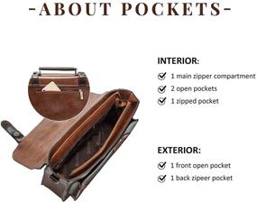 img 1 attached to 👜 Стильная и практичная: Винтажная сумка через плечо ECOSUSI - идеальная сатчел-сумка-портфель для женщин