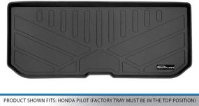 img 2 attached to 🧳 MAXLINER All Weather Cargo Liner Floor Mat for 2016-2021 Honda Pilot (Black, Fits Behind 3rd Row with Factory Cargo Lid in Top Position)