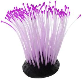img 1 attached to 🐠 Enhance Your Aquarium with Kathson 2 PCS Artificial Soft Sea Anemone Coral Plant: Vibrant Blue and Purple Silicone Aquarium Ornament