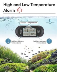 img 2 attached to 🌡️ hygger Stick-on Digital Aquarium Thermometer: Alarm, for Saltwater/Freshwater Fish Tanks & Reptile Habitats