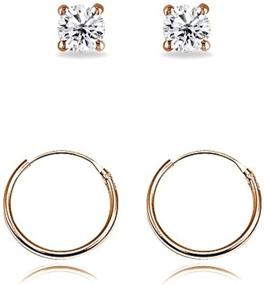 img 3 attached to Серьги Sterling Endless Hoops Cartilage Earrings Girls' Jewelry in Earrings