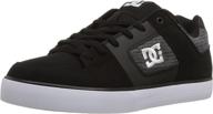 🔥 superior performance: dc mens pure skate shoe for unmatched skateboarding experience logo