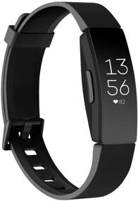 img 3 attached to [3 упаковки] Мягкие TPU браслеты совместимы с Fitbit Inspire 2 / Fitbit Inspire HR / Fitbit Inspire / Fitbit Ace 2 браслеты водонепроницаемые стропы для Fitbit Inspire HR (черный/темно-синий/серый)