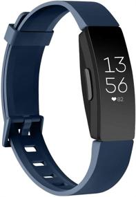 img 2 attached to [3 упаковки] Мягкие TPU браслеты совместимы с Fitbit Inspire 2 / Fitbit Inspire HR / Fitbit Inspire / Fitbit Ace 2 браслеты водонепроницаемые стропы для Fitbit Inspire HR (черный/темно-синий/серый)