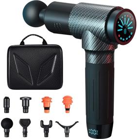 img 4 attached to 💆 Massage Gun for Athletes - Deep Tissue Handheld Percussion Muscle Massager, Super Quiet Electric Massager Helps Relieve Sore Muscles and Stiffness - Carbon Fiber