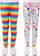 👖 modaioo printed length stretch leggings for girls' clothing logo