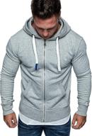 full zip fashion hoodies casual sweatshirts men's clothing for active logo