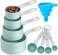 yevior stainless steel measuring cups and spoons set - 8 pcs 🥄 nesting measuring cups with stackable design for precise measurement of dry and liquid ingredients logo