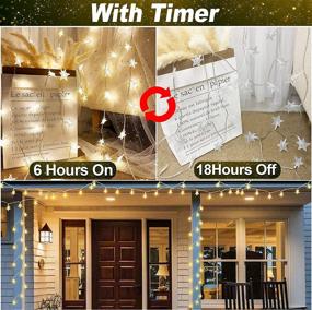 img 2 attached to 🌟 TURNMEON 100Led 33Ft Christmas Fairy Lights: Battery Operated Star String Lights for Bedroom - Remote Control Timer, 8 Mode Waterproof LED String Lights - Indoor Outdoor Home Decoration