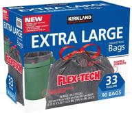 kirkland signature flex-tech 33-gallon trash bags, 90-count logo