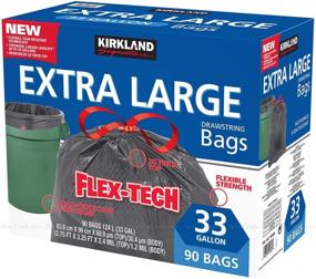 img 3 attached to Kirkland Signature Flex-Tech 33-Gallon Trash Bags, 90-count