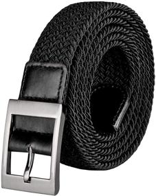 img 4 attached to Drizzte Stretch Elastic Braided Waist Men's Accessories