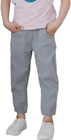 img 2 attached to 👖 CUNYI Linen Pull Jogger: Trendy and Comfy Boys' Casual Pants