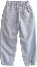 img 3 attached to 👖 CUNYI Linen Pull Jogger: Trendy and Comfy Boys' Casual Pants