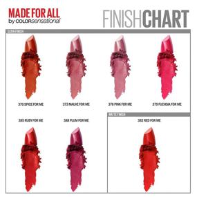 img 1 attached to 💄 Maybelline New York Color Sensational Made for All Lipstick, Matte Red Lipstick, SEO-optimized Shade 382: RED FOR ME