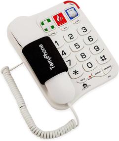 img 3 attached to 📞 Enhanced Corded Landline Telephone for Seniors with Large Button & One-Touch Dialling - Ideal for Visually Impaired - Amplified Ringer & Loud Speaker for Hearing Impaired - Ergonomic Design with Non-Slip Grip