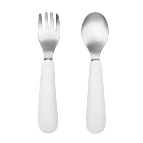 img 2 attached to 🍴 Navy OXO Tot Fork & Spoon Set: Ideal Utensils for Toddlers