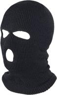 🧣 fanelik 3-hole knitted full face cover ski mask: stay warm and protected during outdoor sports logo