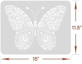 img 3 attached to 🦋 Sooqoo Animal Stencils for Painting - Versatile Butterfly Shapes for DIY Art Projects, Home Decor, and Gift Ideas