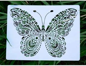 img 4 attached to 🦋 Sooqoo Animal Stencils for Painting - Versatile Butterfly Shapes for DIY Art Projects, Home Decor, and Gift Ideas