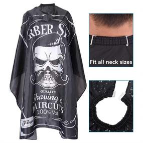 img 3 attached to 🚿 Water Resistant Polyester Barber Cape for Professional Hair Cutting and Beard Styling at Salon – Hairdressing Apron