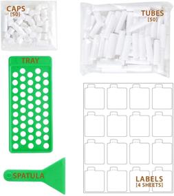 img 3 attached to 🔴 Milliard Lip Balm Crafting Kit: Pouring Tray & 50 White Tubes Included