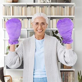 img 1 attached to 🧤 Therapeutic Microwavable Arthritis Gloves – Pain-Relieving Heat Therapy Mittens for Arthritis, Rheumatoid Arthritis, Nerve Pain, and Carpal Tunnel (Purple)