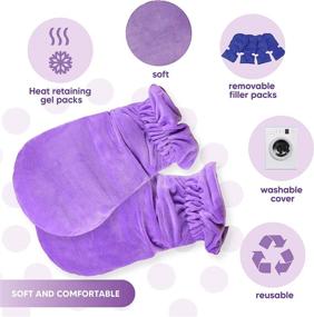 img 3 attached to 🧤 Therapeutic Microwavable Arthritis Gloves – Pain-Relieving Heat Therapy Mittens for Arthritis, Rheumatoid Arthritis, Nerve Pain, and Carpal Tunnel (Purple)