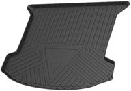 🚚 xt5 cargo liner: heavy-duty rubber trunk tray for 2017-2021 cadillac xt5 - waterproof, black, rear cargo area mat, floor protector logo