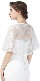 img 4 attached to Wedding Capelet Women Bridal Bolero Women's Accessories for Scarves & Wraps