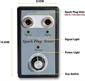 img 3 attached to 🔍 VXSCAN автомобильный тестер свечей зажигания - регулируемый двойной детектор отверстий для свечи зажигания диаметром 11 мм - анализатор зажигания