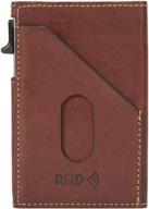 👔 premium italian leather men's accessories: stylish blocking pocket slider wallets, card cases & money organizers logo