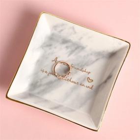 img 3 attached to 🏡 HOME SMILE Marble Pattern Ring Trinket Dish - A Journey Without an End: Perfect Friendship Gifts for Her