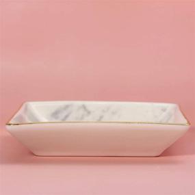 img 2 attached to 🏡 HOME SMILE Marble Pattern Ring Trinket Dish - A Journey Without an End: Perfect Friendship Gifts for Her