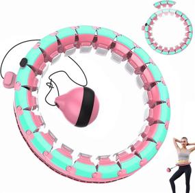 img 4 attached to 🌀 Brebon Weighted Hoola Hoop: Adjustable Auto-Spinning Infinity Hoop for Effective Abdomen Fitness, Weight Loss, and Massage - Non-Fall, Ideal for Adults and Kids