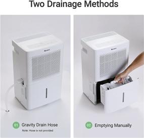 img 1 attached to 🌧️ Gree Dehumidifier 21 Pint: Powerful Solution for 1500 Sq.ft | Home, Basement, Bedroom | Quiet Drain Hose | Damp Rid Bucket | Intelligent Humidity Control | LED Control Panel | Continuous Drainage