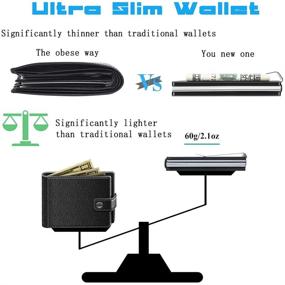 img 2 attached to 💼 Waylipun Metal Wallet Money Men's Accessories – Minimalist Wallets, Card Cases & Money Organizers