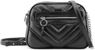 👜 maxwise lightweight medium leather dome crossbody bags - versatile zippy handbags with patent leather finish and zippered pocket logo