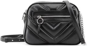 img 4 attached to 👜 MAXWISE Lightweight Medium Leather Dome Crossbody Bags - Versatile Zippy Handbags with Patent Leather Finish and Zippered Pocket