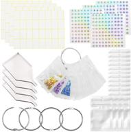 💎 diamond painting storage containers set with 100pcs portable bead containers storage bags, diamond painting tray, number stickers, and label sheet logo