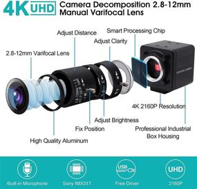 img 3 attached to ALPCAM 4K USB Camera Ultra HD 2160P Webcam with 5X Optical Manual Wide Angle Lens, 2.8-12mm Varifocal Lens, Sony IMX317 Sensor, USB Zoom Video Conference Camera for Mac, Windows, Linux, Raspberry Pi