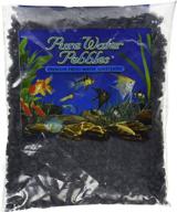 🖤 2-pound jet black pure water pebbles aquarium gravel logo