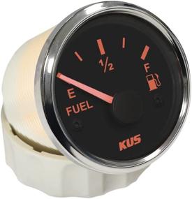 img 2 attached to 📏 KUS 240-33ohm Oil Fuel Level Gauge Meter Indicator with Backlight, 12V/24V 52MM (2')