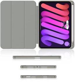 img 2 attached to 📱 Soke New iPad Mini 6 Case 2021: Full Body Protection + Pencil Holder + Apple Pencil Charging - PinkMarble