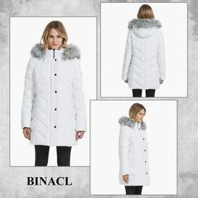 img 2 attached to 🧥 BINACL Women's winter warm long outwear coat parka jacket with pockets (available in 7 colors, sizes XS-XL)