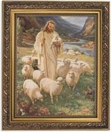 🖼️ gerffert collection lord is my shepherd: ornate gold tone religious framed portrait print логотип