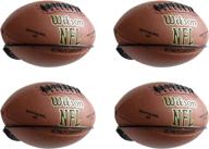 🏈 set of 4 metal black wallniture sporta wall mount football ball holder organization and storage rack logo